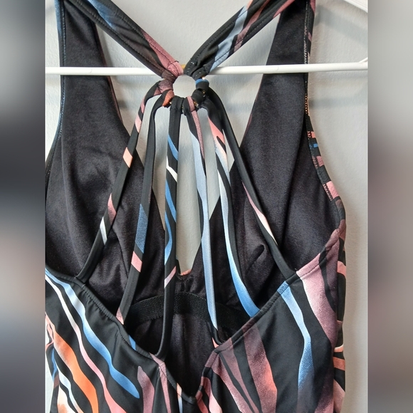 Magicsuit By Miraclesuit Black Blue One Piece Slimming Sexy Swimsuit Size 10 - Picture 6 of 8